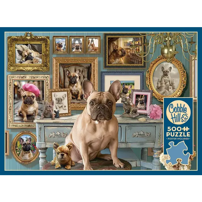 Cobble Hill Puzzles 500 pcs - Frenchie (AI Assistance)