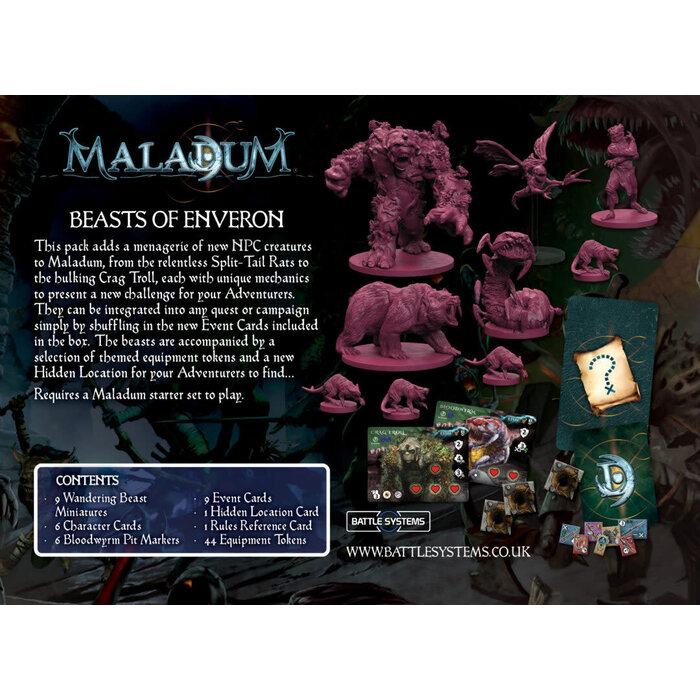 Battle Systems Maladum: Dungeons of Enveron: Beasts of Enveron Expansion