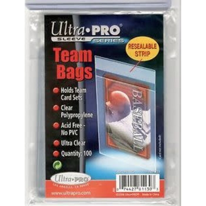 Ultra Pro Resealable Bag - Ultra Pro - 100/pk - Team Bags