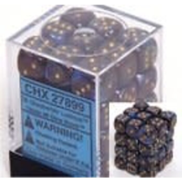 Chessex 36d6 Dice Block (12mm): Lustrous (Assorted Colours)