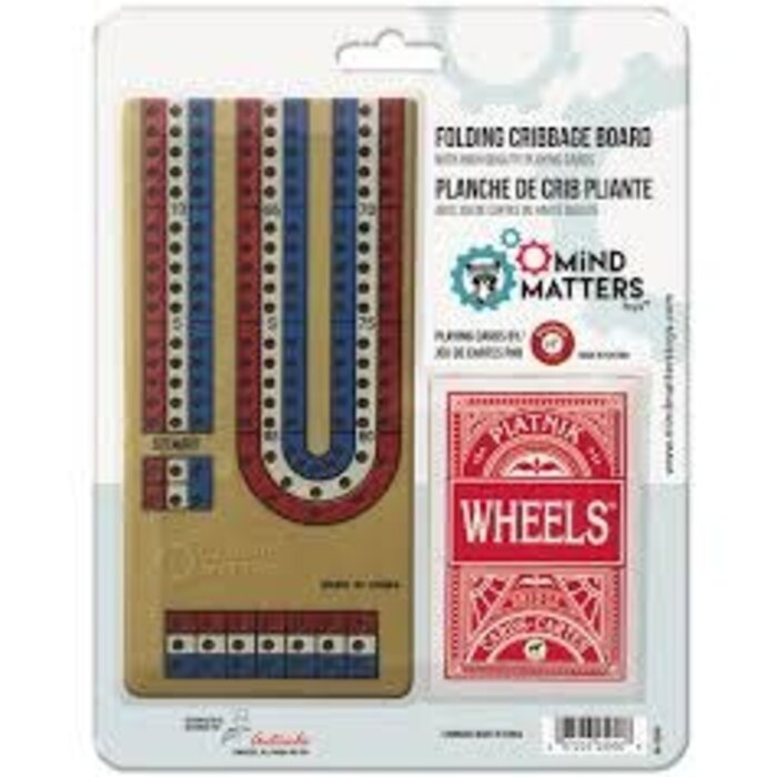 Mind Matters Toys Folding Cribbage Board w/ Playing Cards