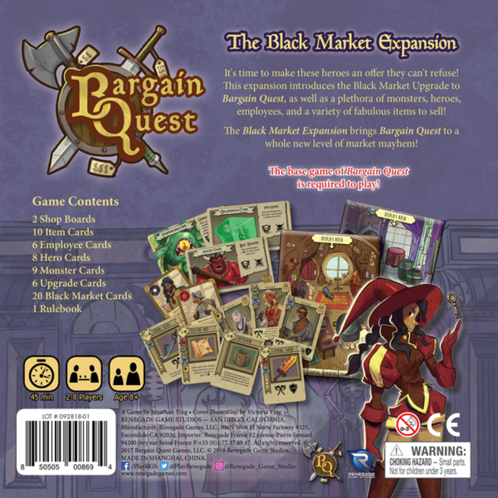 Renegade Game Studios Bargain Quest: The Black Market Expansion