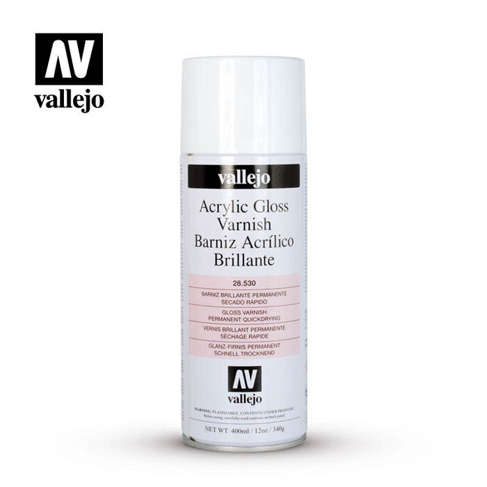 Vallejo Acrylic Gloss Varnish Spray (400 mL)