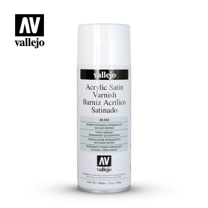Vallejo Acrylic Satin Varnish Spray (400 mL)