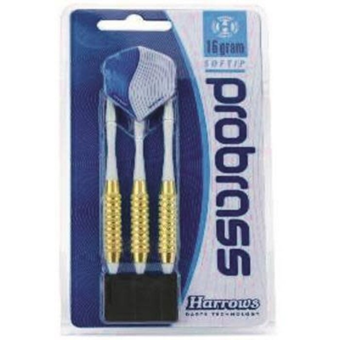 Harrows Darts Probrass Softip (Soft Tip) Dart Set 16g Knurl Grip