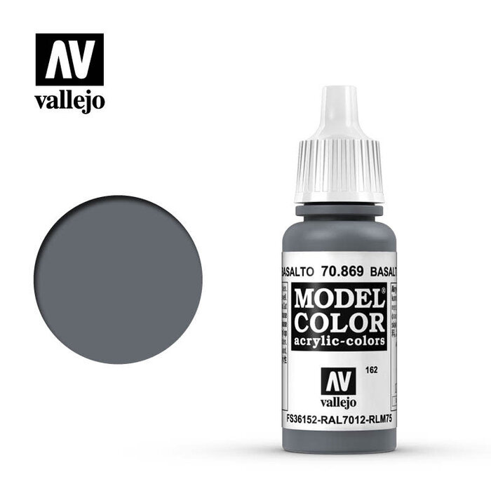 Vallejo Vallejo Model Color Acrylic Paint Basalt Grey 17mL