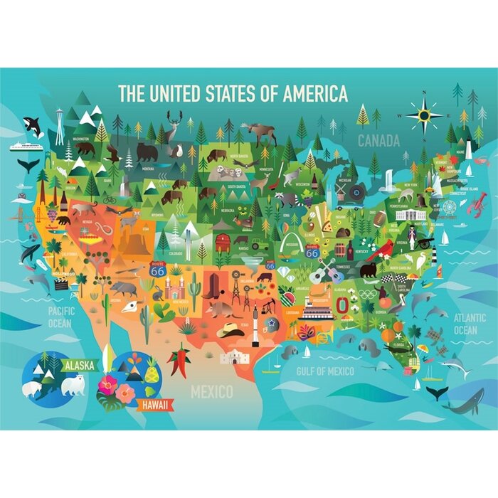 Cobble Hill Puzzles 350 pcs - The United States of America (Family Puzzle)