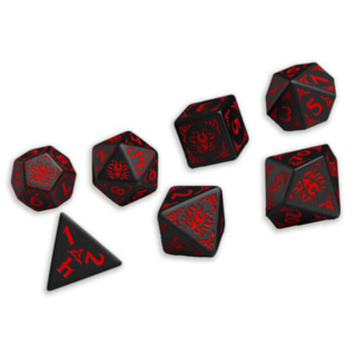 Misc Supplies 7-Piece RPG Dice Set Dragons of the Red Moon