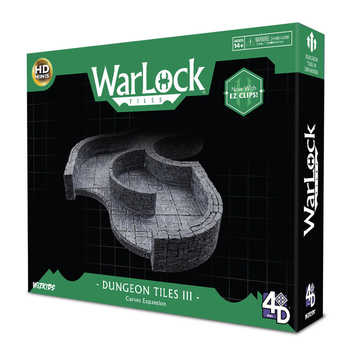 Wizkids/NECA LLC Warlock Tiles: Dungeon Tiles 3 - Curves Expansion