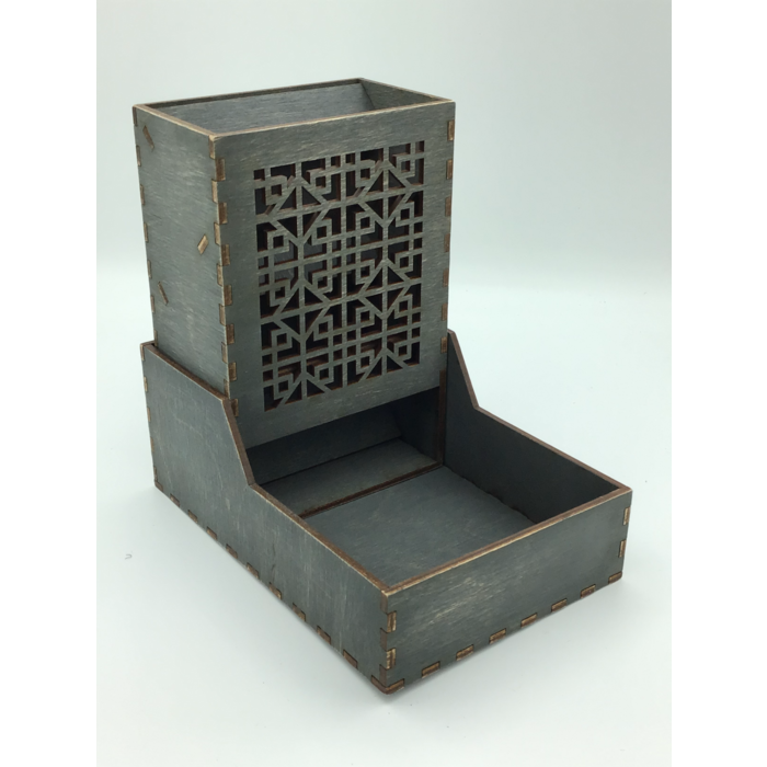 Redline Engraving Wooden Dice Tower - 2 Piece