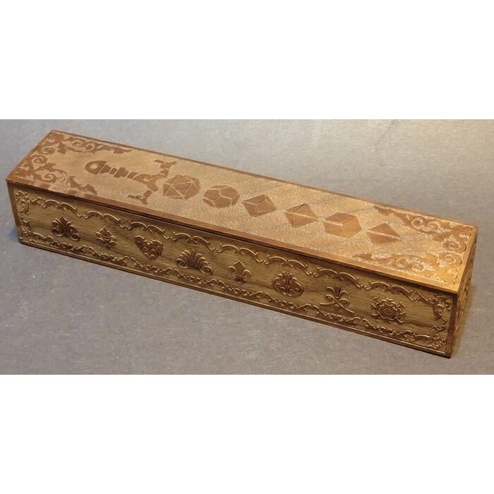 Fifteen4Two Ventures Sliding Top Wooden Dice Box - Long Sword