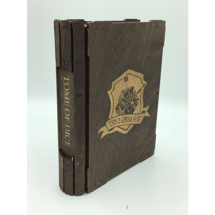 Redline Engraving Wooden 14-piece Tome of Dice