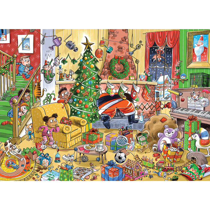 Cobble Hill Puzzles 350 pcs - Catching Santa (Family Puzzle)
