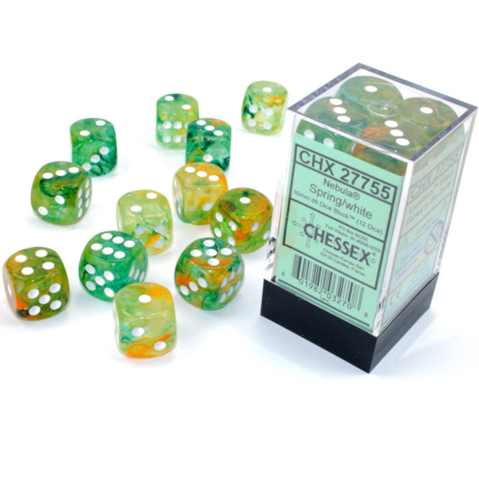 Chessex 12d6 Dice Block (16mm): Nebula (Assorted Colours)