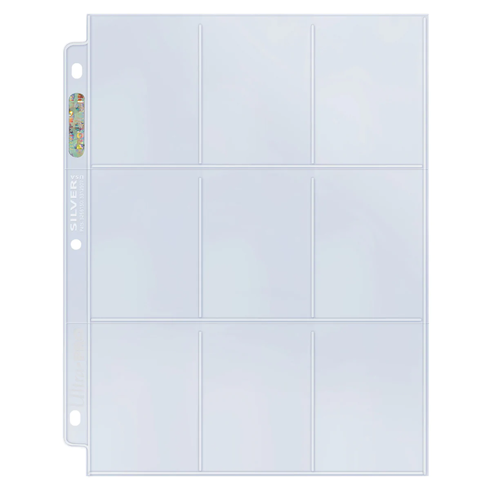 Ultra Pro 9-Pocket Pages - 100/pk - Clear (Silver Series)