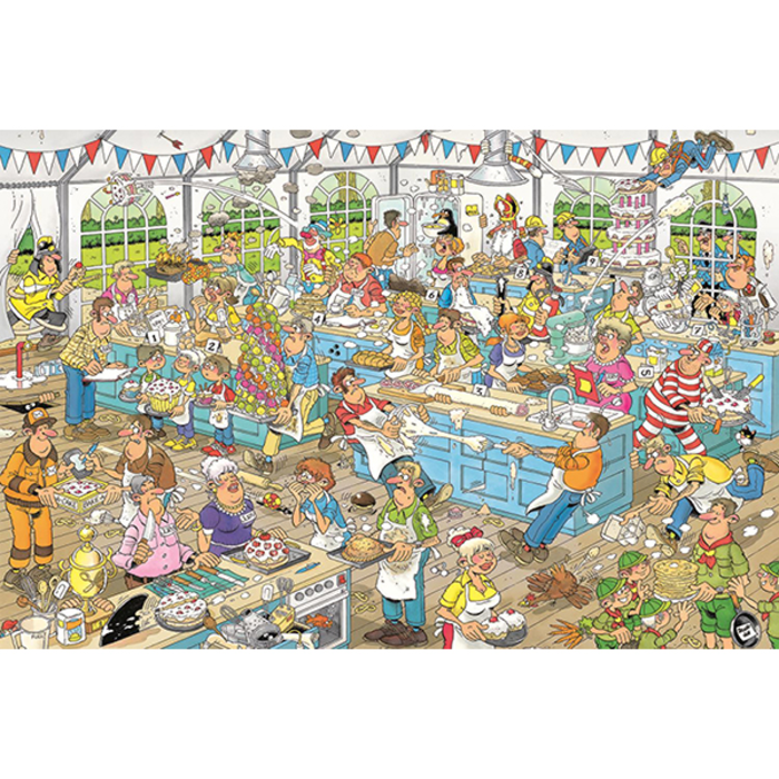 Jumbo Puzzles 1500 pcs - Jan van Haasteren: Clash of the Bakers