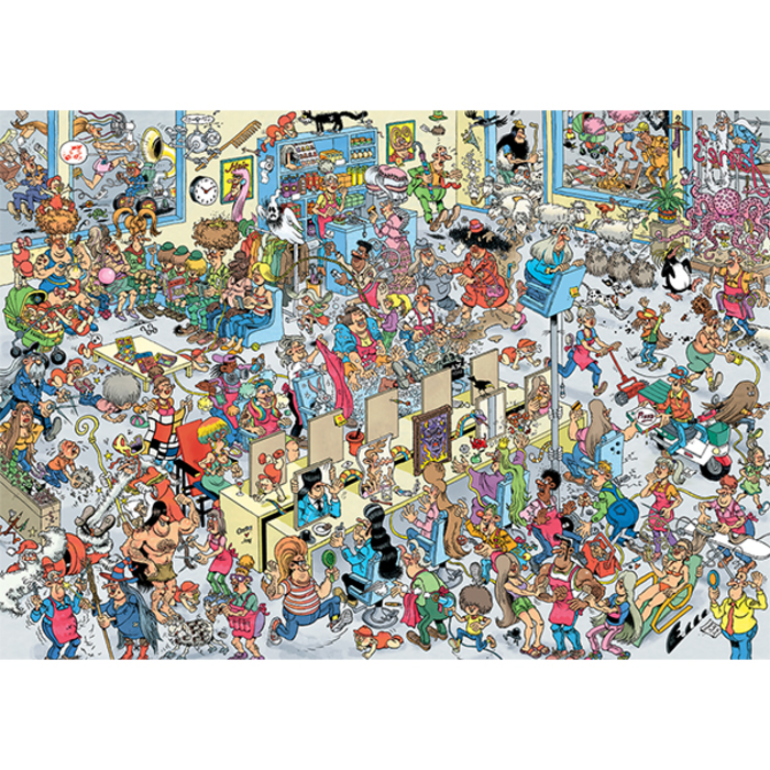 Jumbo Puzzles 1000 pcs - Jan van Haasteren: At The Hairdressers