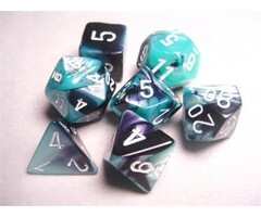 Chessex 7-Piece RPG Dice Set: Gemini White Numbered (Assorted Colours)