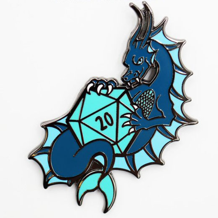 Foam Brain Games Enamel Pin - Dice Dragon