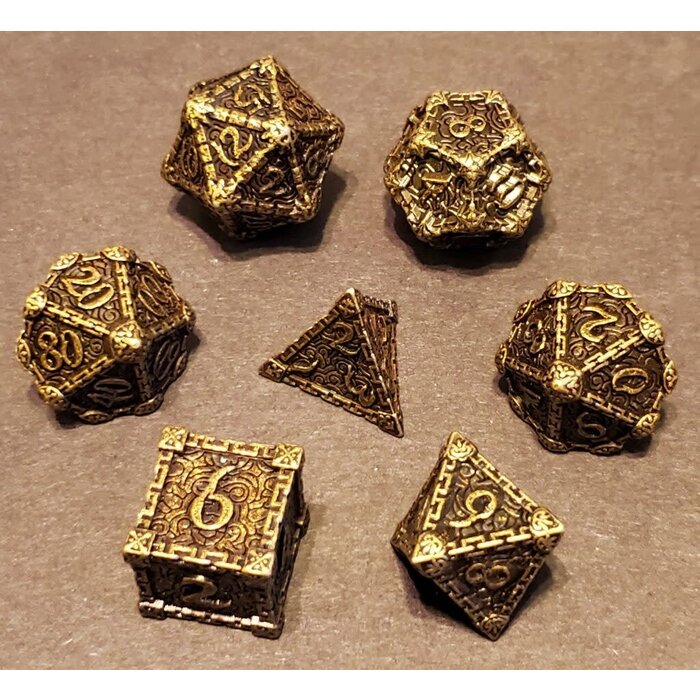 Fifteen4Two Ventures 7-Piece RPG Dice Set - Solid Metal