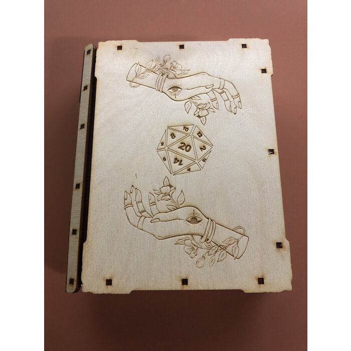 Redline Engraving Wooden 14-piece Tome of Dice