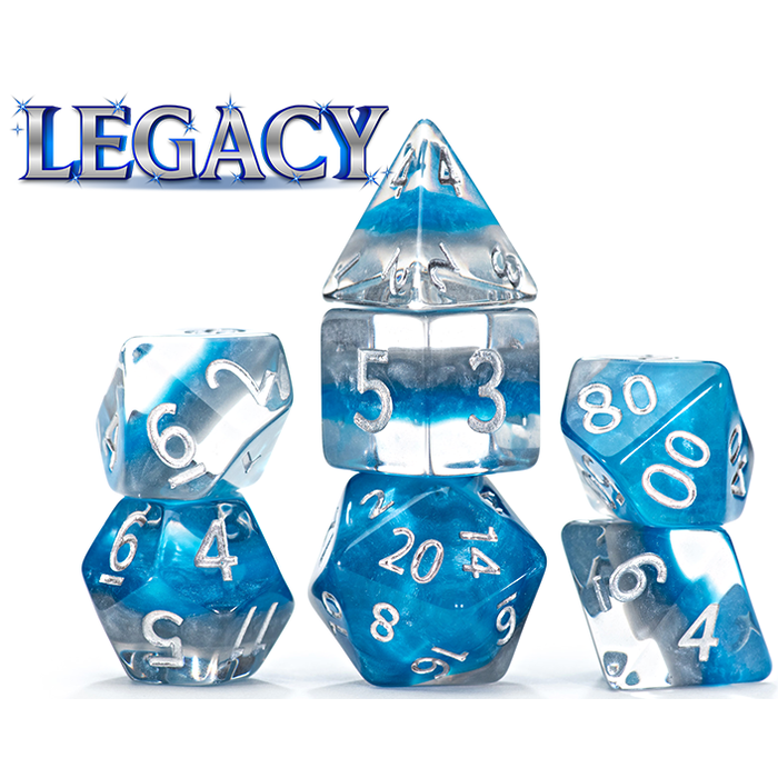 Gate Keeper Games 7-Piece RPG Dice Set: Eclipse (Assorted Colours)