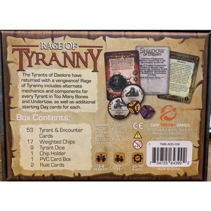 Chip Theory Games Too Many Bones: Rage of Tyranny Expansion