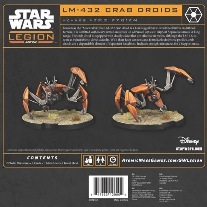 Atomic Mass Games Star Wars Legion: LM-432 Crab Droids
