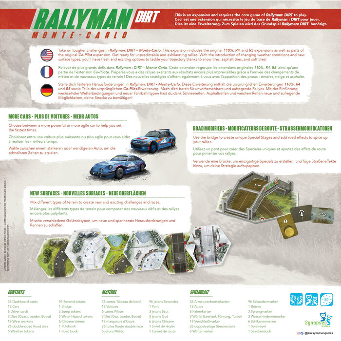 Synapses Games Rallyman: Dirt - Monte-Carlo Expansion
