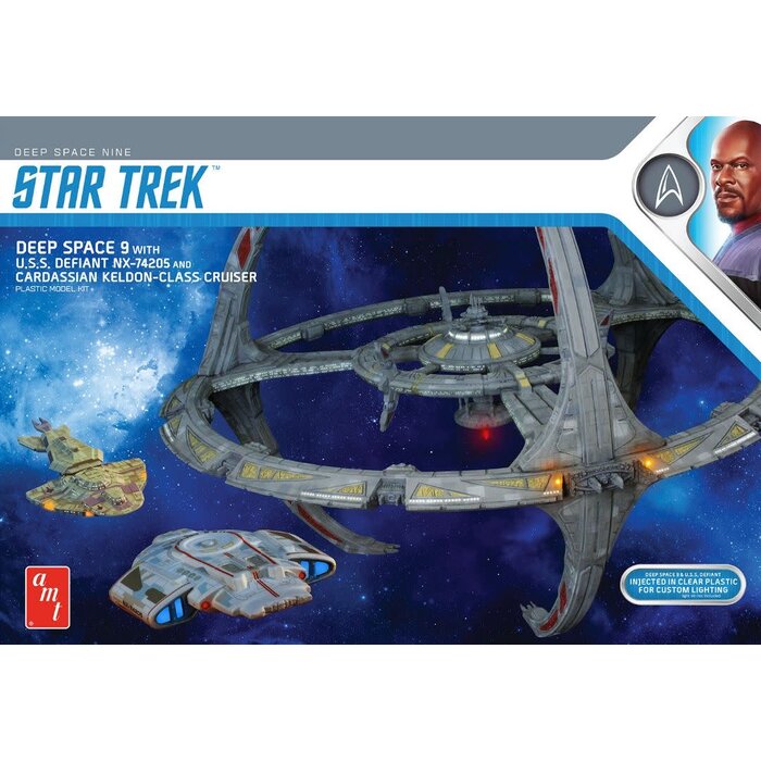 AMT Models Star Trek Deep Space 9 with USS Defiant NX-74205 and Cardassian Keldon-Class Cruiser Model Kit (1:3300 Scale)
