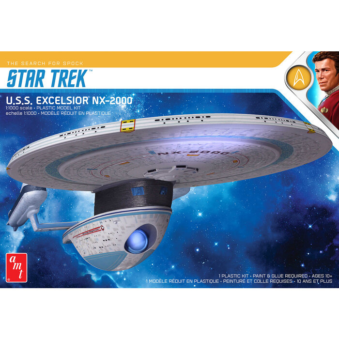 AMT Models Star Trek USS Excelsior NX-2000  Model Kit (1:1000 Scale)