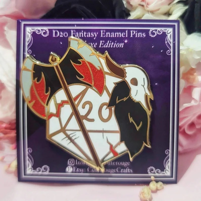 Adventure Dice Cute Rouge Crafts Enamel Pin -