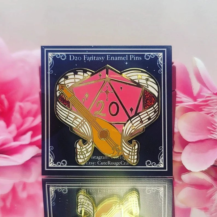 Adventure Dice Cute Rouge Crafts Enamel Pin -