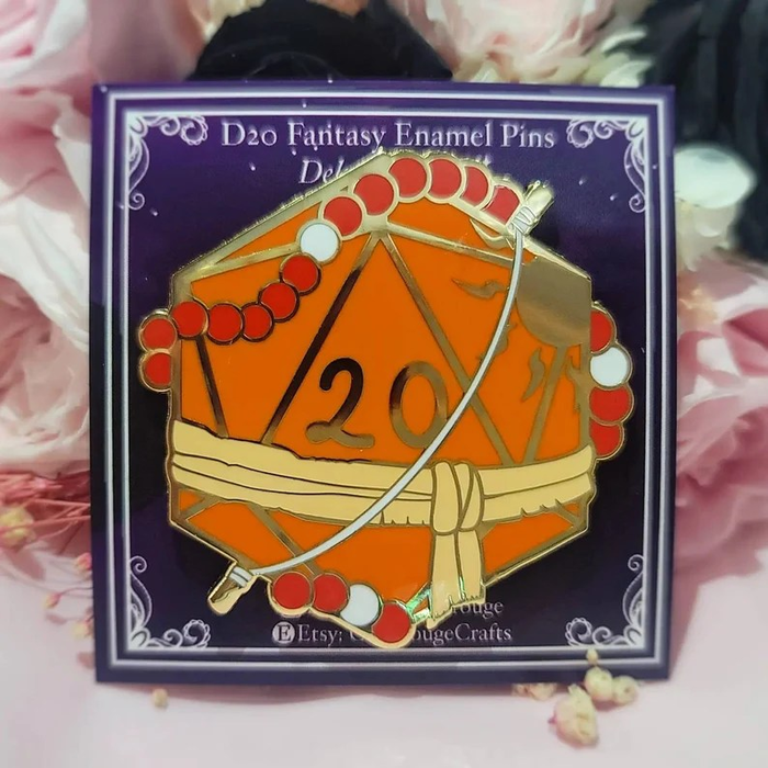 Adventure Dice Cute Rouge Crafts Enamel Pin -