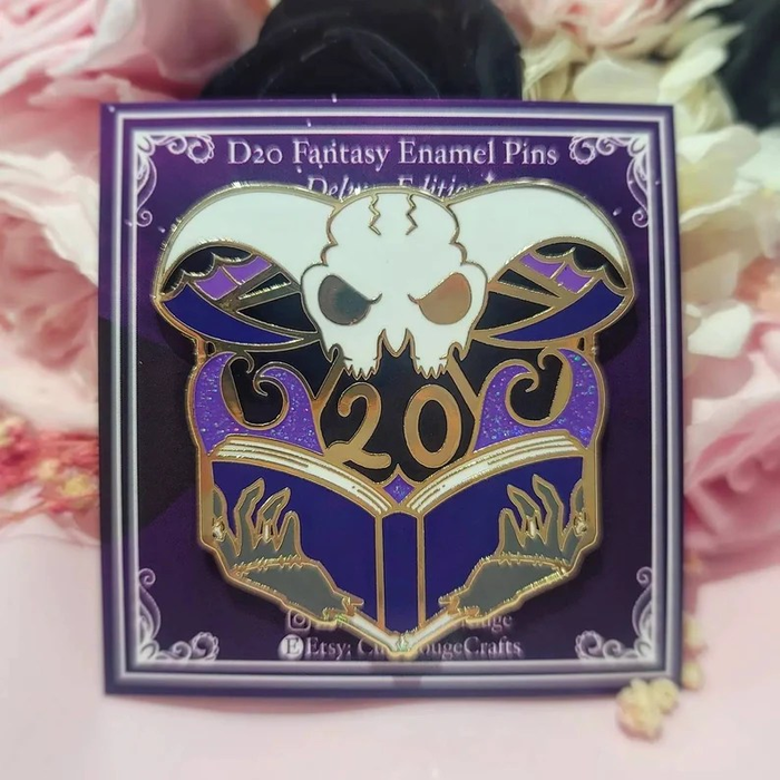 Adventure Dice Cute Rouge Crafts Enamel Pin -