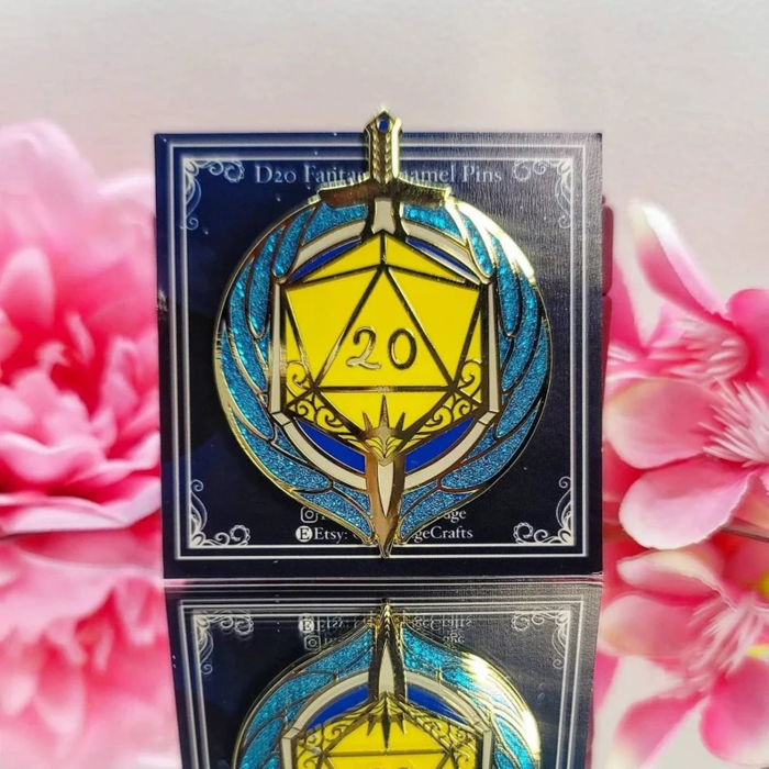 Adventure Dice Cute Rouge Crafts Enamel Pin -