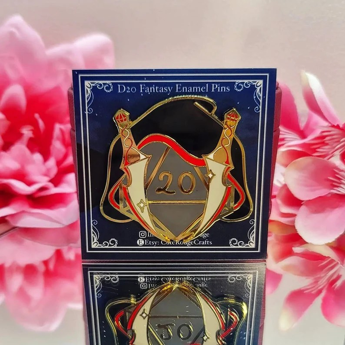 Adventure Dice Cute Rouge Crafts Enamel Pin -