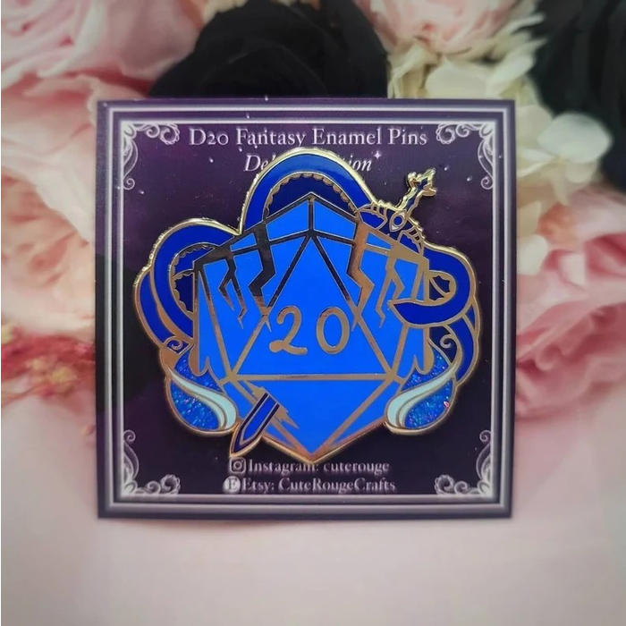 Adventure Dice Cute Rouge Crafts Enamel Pin -