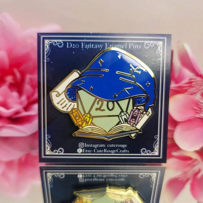 Adventure Dice Cute Rouge Crafts Enamel Pin -