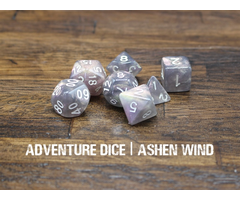 Adventure Dice 7-Piece RPG Dice Set: Ashen Wind