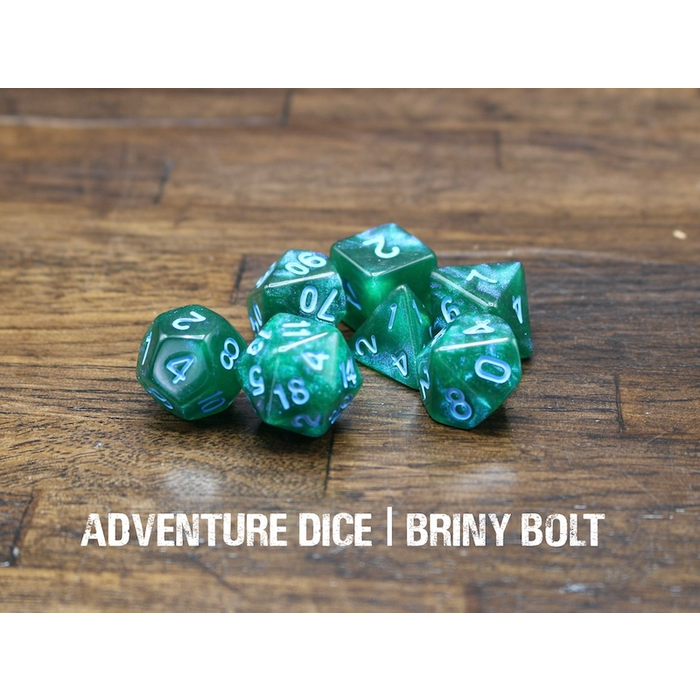 Adventure Dice 7-Piece RPG Dice Set: Briny Bolt