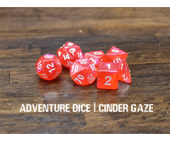 Adventure Dice 7-Piece RPG Dice Set: Cinder Gaze