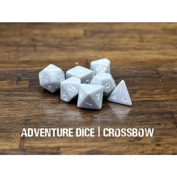 Adventure Dice 7-Piece RPG Dice Set: Crossbow