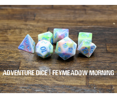 Adventure Dice 7-Piece RPG Dice Set: Feymeadow Morning