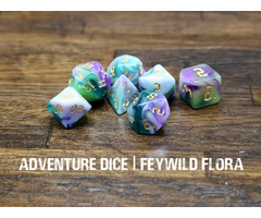 Adventure Dice 7-Piece RPG Dice Set: Feywild Flora