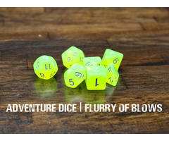Adventure Dice 7-Piece RPG Dice Set: Flurry of Blows