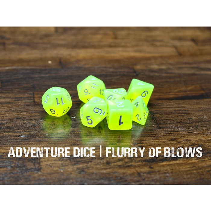 Adventure Dice 7-Piece RPG Dice Set: Flurry of Blows