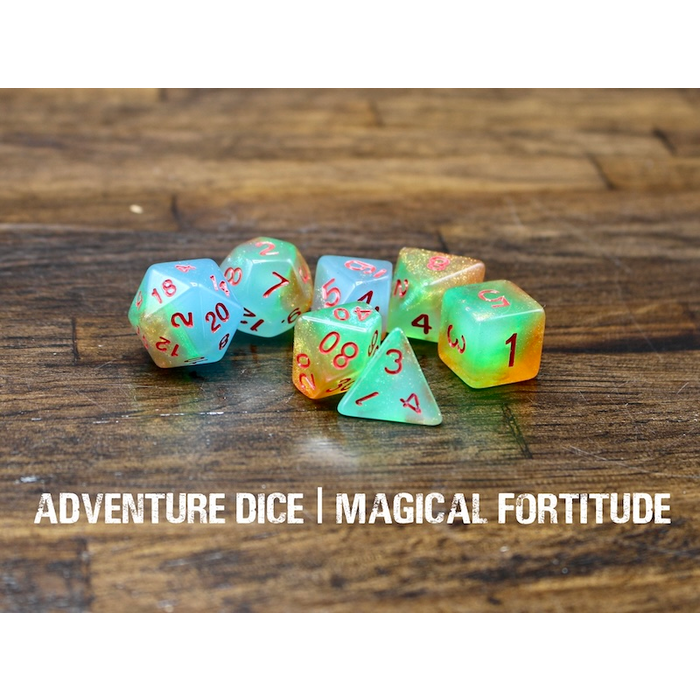 Adventure Dice 7-Piece RPG Dice Set: Magical Fortitude