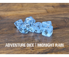 Adventure Dice 7-Piece RPG Dice Set: Midnight Rain