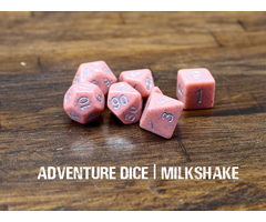 Adventure Dice 7-Piece RPG Dice Set: Milkshake